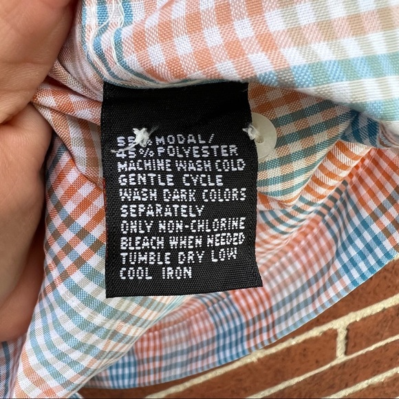 Greg Norman Mens Camp Shirt Short Sleeve Button Down Checked Size Medium - Picture 4 of 7